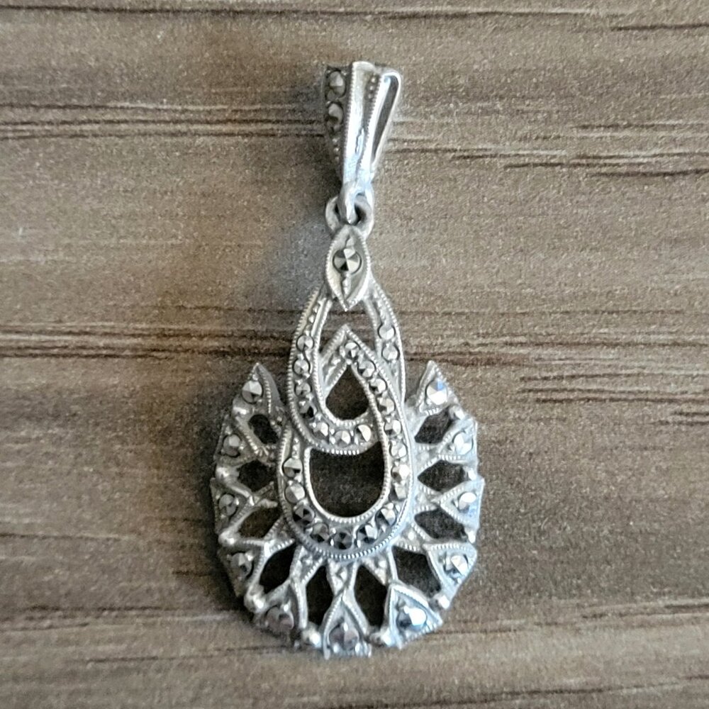 Silver Marcasite Pendant